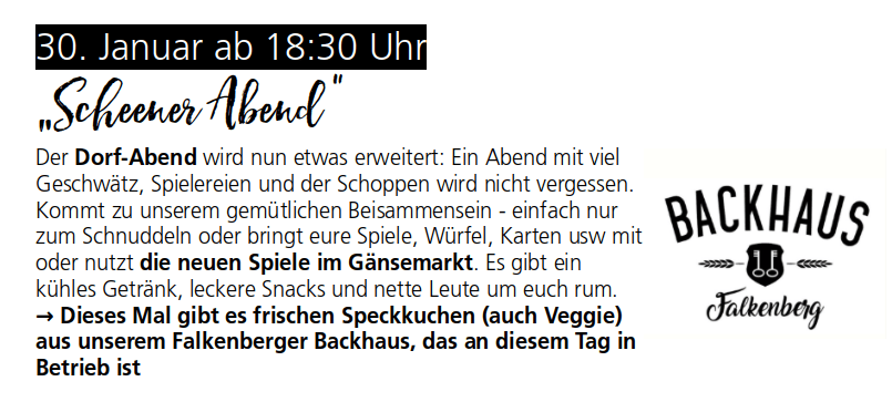 Scheener Abend im Januar